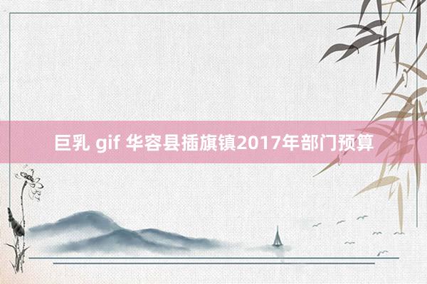 巨乳 gif 华容县插旗镇2017年部门预算